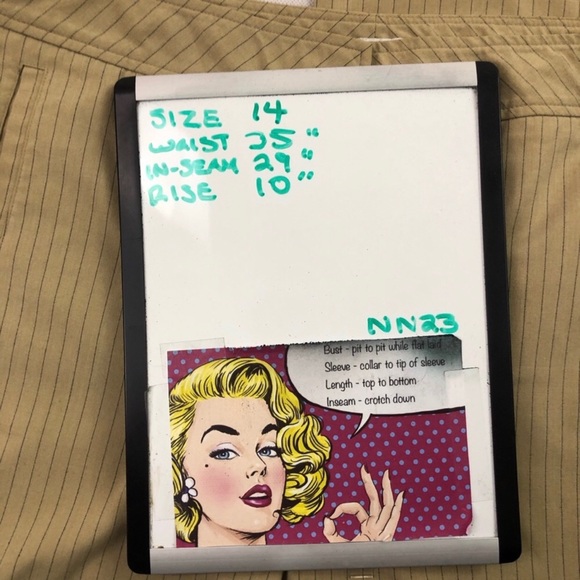 Covington Stretch Slacks Dress Pants Tan Stripe 14 - Picture 6 of 6